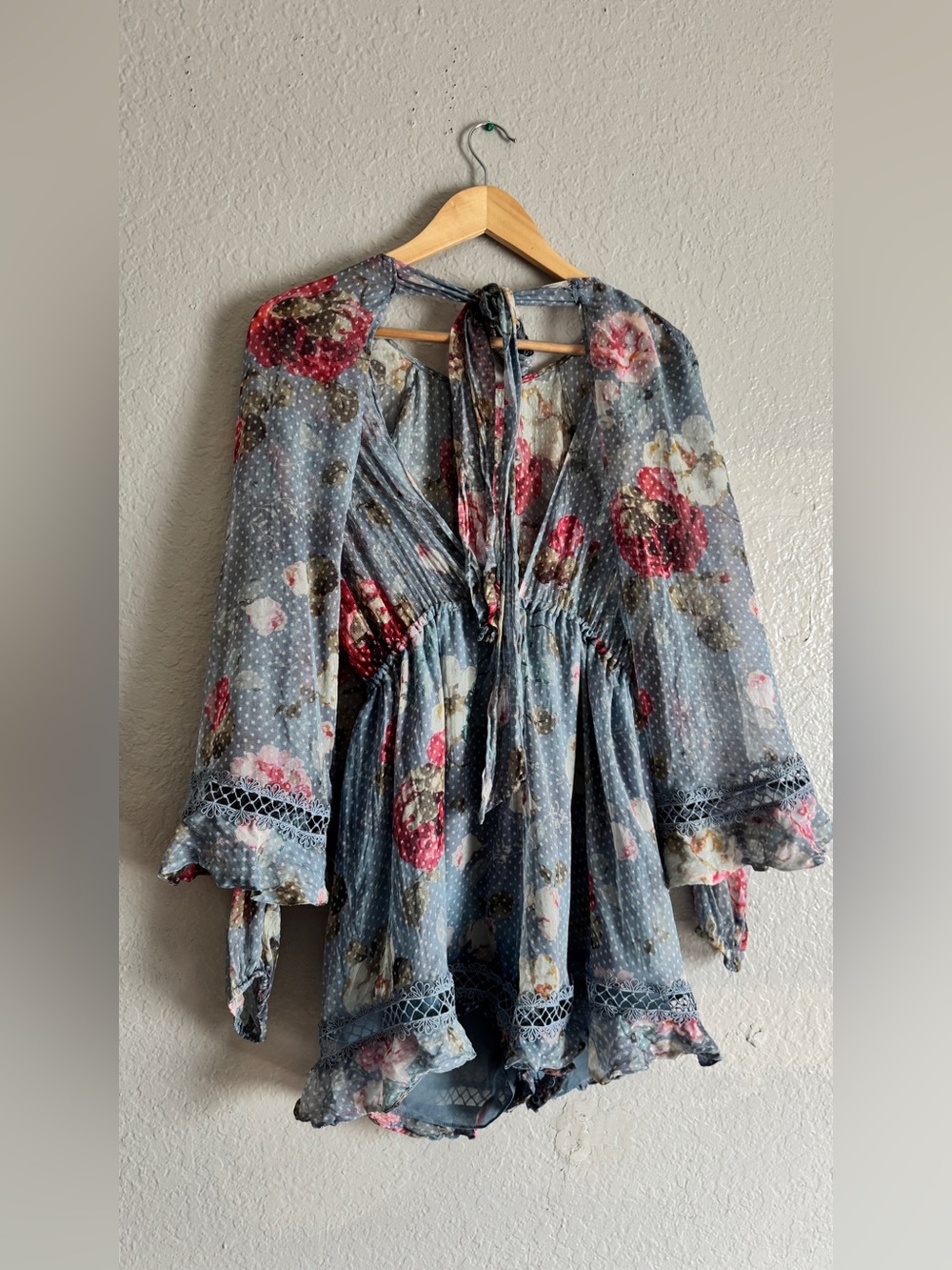 *AS IS* Zimmermann Havoc Silk Floral Floating Layer Playsuit Romper